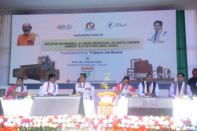 Chief Minister Dr Manik Saha inaugurated 45 DTW iron removal plants under AMC areas in Agartala on November 18.